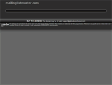 Tablet Screenshot of mailinglistmaster.com